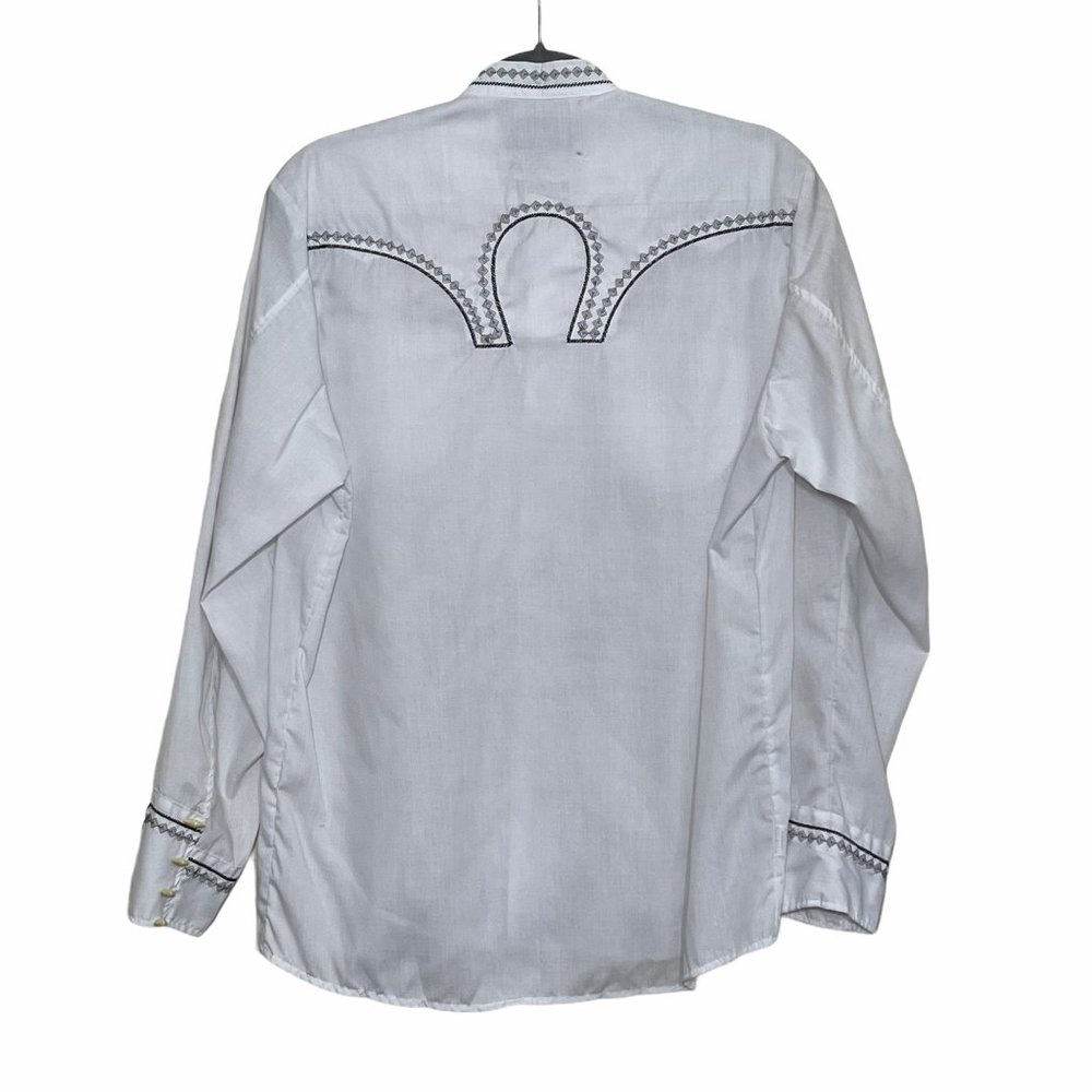 houston white shirt man's size 36 long sleeve - Picture 2 of 10